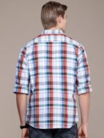 Nautica Pure Cotton Classic Seersucker Checked Casual Shirt