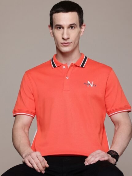 Nautica Pure Cotton Polo Collar T-shirt