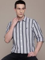 Nautica Pure Cotton Seersucker Classic Fit Striped Casual Shirt