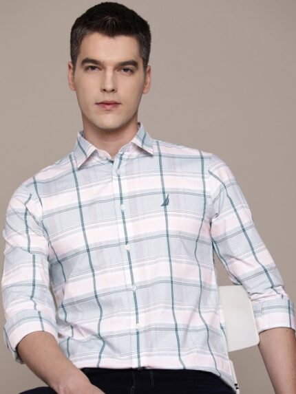 Nautica Slim Fit Tartan Checked Casual Shirt