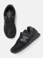 New Balance Men 574 Black Woven Design Sneakers