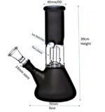 Newzenx® Glass Bong Single Perc Feature Ice Bong Black 8 Inch Including Storage Crusher, Fancy Velvet Pouch and Accessories