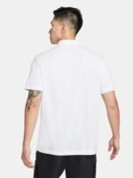 Nike Men White Brand Logo Printed Polo Collar T-shirt