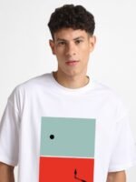 NOBERO Colourblocked Oversized Pure Cotton T-shirt