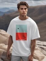 NOBERO Colourblocked Oversized Pure Cotton T-shirt