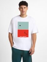 NOBERO Colourblocked Oversized Pure Cotton T-shirt