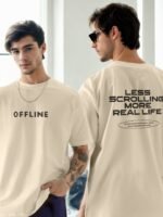 NOBERO Men Printed Oversized Fit T-shirt