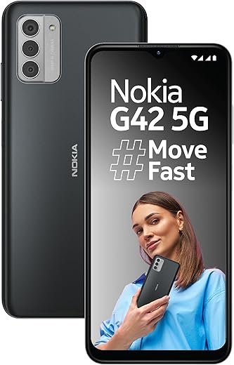 Nokia G42 5G Powered by Snapdragon® 480 Plus 5G | 50MP Triple Rear AI Camera | 6GB RAM (4GB RAM + 2GB Virtual RAM) | 128GB Storage | 3-day Battery Life | 2 Years of Android...