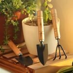 Oblivion 3 Pcs Gardening Tool Set, Hand Tool Kit for Home Gardening, Small Sized Hand Cultivator, Small Trowel & Garden Fork, Perfectly Sized for Kids, Ideal for Home Gardening,...