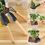 Oblivion 3 Pcs Gardening Tool Set, Hand Tool Kit for Home Gardening, Small Sized Hand Cultivator, Small Trowel & Garden Fork, Perfectly Sized for Kids, Ideal for Home Gardening,...