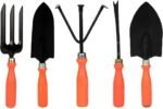 Ocean Mart- Gardening Hand Tools Set - 5 Pieces (Cultivator, Big and Small Trowel, Weeder, Fork) | Tools for Home Garden | Durable Plant Tool Kit | Farming Tools