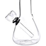 Outontrip 6 Inch Conical Transparent Clear Bong with Cleaner