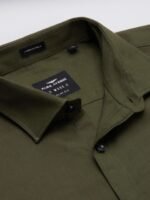 Park Avenue Men Olive Green Slim Fit Formal Shirt