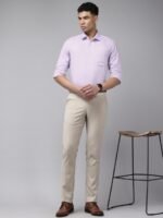 Park Avenue Self Design Pure Cotton Slim Fit Opaque Formal Shirt