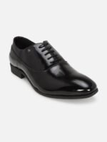 Peter England Men Leather Textured Oxfords