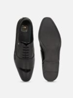 Peter England Men Leather Textured Oxfords