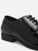 Peter England Men Leather Textured Oxfords