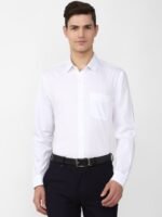 Peter England Men White Slim Fit Formal Shirt