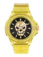 PHILIPP PLEIN Men Skeleton Dial & Silicon Straps Analogue Watch PWWAA0123