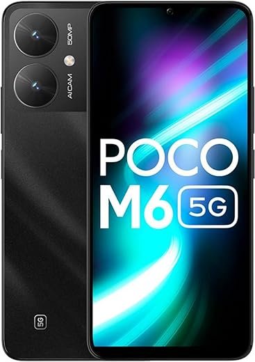 POCO M6 5G (Galactic Black, 4GB RAM, 128GB Storage)