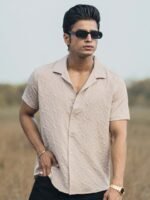 Powerlook Self Design Casual Shirt