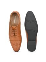 Provogue Men Tan Brown Formal Oxfords