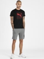 Puma Men Black Graphic Slim Fit T-Shirt