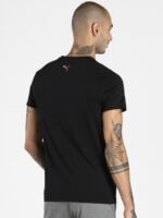 Puma Men Black Graphic Slim Fit T-Shirt