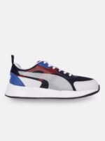 Puma Men Navy Blue and White Colourblocked Sneakers