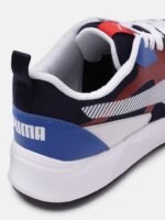 Puma Men Navy Blue and White Colourblocked Sneakers