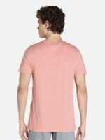 Puma Men Pink & White Brand Logo Printed Slim Fit T-shirt