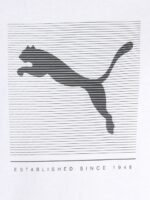 Puma Men White & Grey Graphic Printed Slim Fit T-shirt