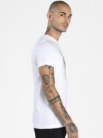 Puma Men White & Grey Graphic Printed Slim Fit T-shirt