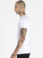 Puma Men White & Grey Graphic Printed Slim Fit T-shirt