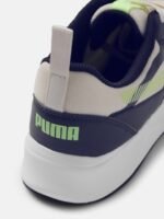 Puma Men White & Navy Blue C-Block Sneakers