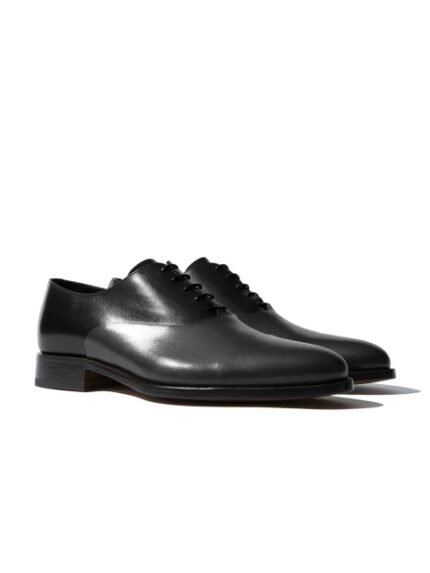 Rapawalk Black & Grey Handcrafted Standard Width Leather Oxfords