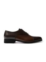 Rapawalk Brown & Coffee Brown Handcrafted Standard Width Leather Oxfords