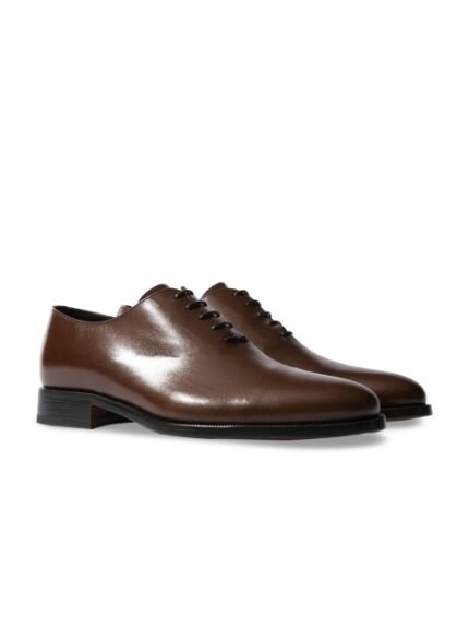 Rapawalk Coffee Brown Handcrafted Standard Width Leather Oxfords