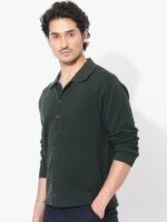 RARE RABBIT Men Alias-N Regular Fit Spread Collar Shirt