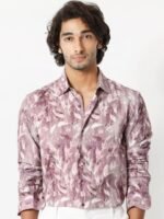 RARE RABBIT Men Biskra Slim Fit Floral Printed Cotton Shirt