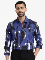 RARE RABBIT Men Canton Slim Fit Printed Cotton Shirt