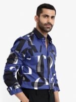 RARE RABBIT Men Canton Slim Fit Printed Cotton Shirt