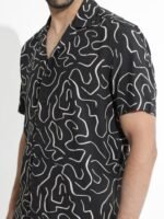 RARE RABBIT Men Castro Slim Fit Abstract Printed Shirt