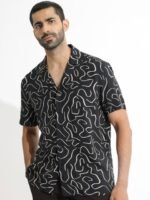 RARE RABBIT Men Castro Slim Fit Abstract Printed Shirt