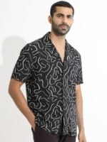 RARE RABBIT Men Castro Slim Fit Abstract Printed Shirt