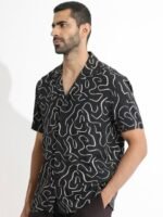 RARE RABBIT Men Castro Slim Fit Abstract Printed Shirt