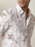 RARE RABBIT Men Cecilia Regular Fit Ethnic Motifs Printed Shirt