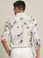 RARE RABBIT Men Flowey Slim Fit Opaque Floral Printed Cotton Shirt