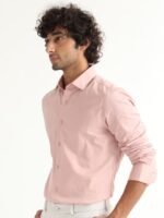 RARE RABBIT Men Gazan Regular Fit Spread Collar Cotton Shirt