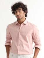 RARE RABBIT Men Gazan Regular Fit Spread Collar Cotton Shirt